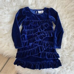 Girls Heirloom 4T Blue Velvet Dress